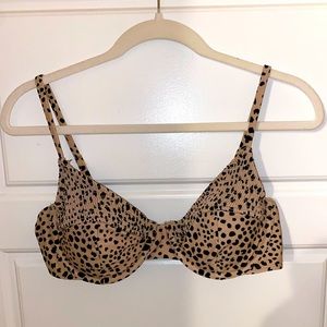 Cheetah Print Underwire Bathing Suit Top